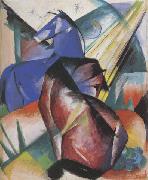 Franz Marc, Two Horses,Red and Blue (mk34)